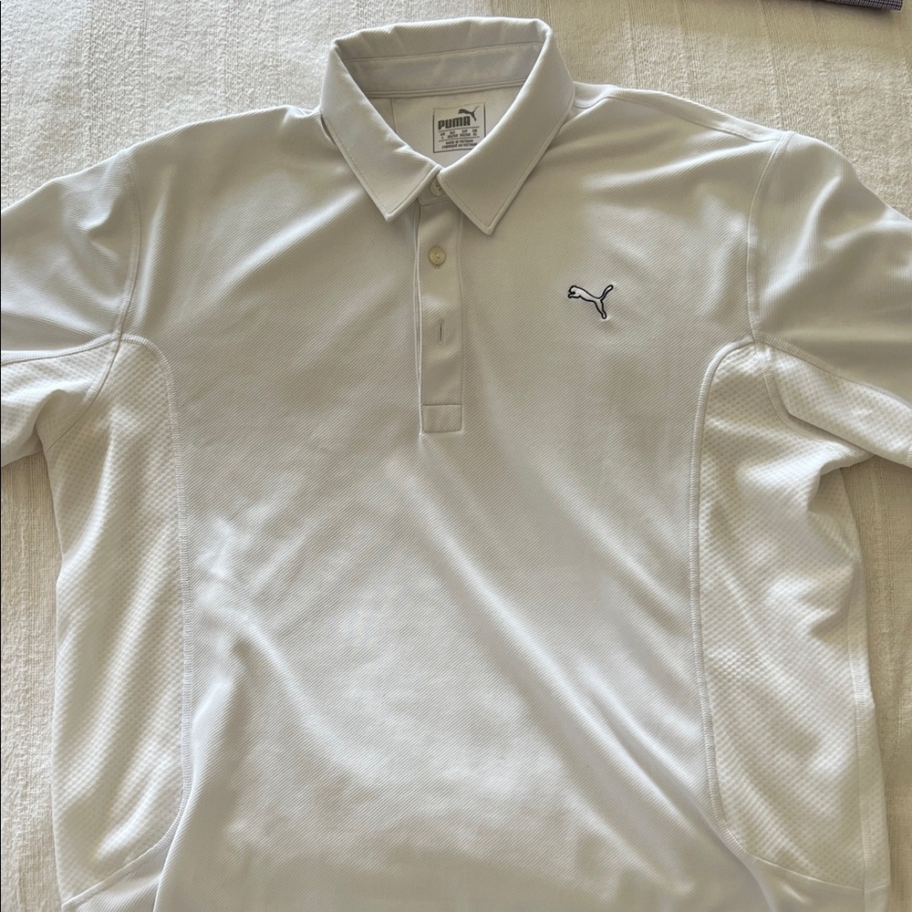 Puma Men's white Polo Shirt